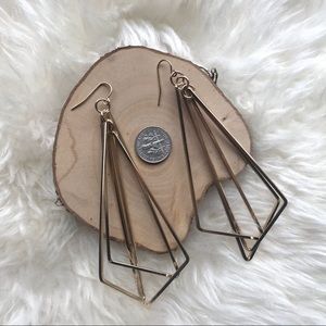 Geometric Dangling Statement Earrings